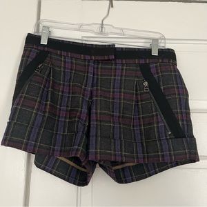 Wool Plaid Shorts